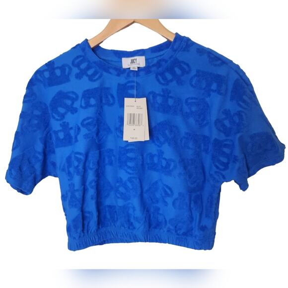 NWT Juicy Couture Terry Cropped Top Medium - Picture 7 of 9